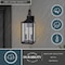Vaxcel Old Town 2 Light Textured Black Transitional Outdoor Wall Lantern Clear Glass T0764 - alternate 5